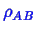\bgroup\color{blue}$ \rho_{AB}$\egroup
