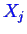 \bgroup\color{blue}$ X_j$\egroup