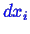 \bgroup\color{blue}$ dx_i$\egroup