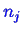 \bgroup\color{blue}$ n_j$\egroup