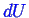 \bgroup\color{blue}$ dU$\egroup