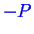 \bgroup\color{blue}$ -P$\egroup