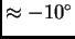 $ \approx -10^\circ$