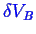 \bgroup\color{blue}$ \ensuremath{\delta}V_B$\egroup