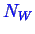\bgroup\color{blue}$ \ensuremath{N_{W}}$\egroup