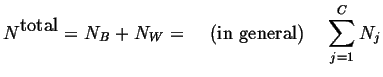 $\displaystyle \input{equations/Ntotal}$