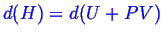 \bgroup\color{blue}$ d(H) = d(U+PV)$\egroup