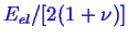 \bgroup\color{blue}$ E_{el}/[2(1+\nu)]$\egroup