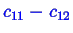\bgroup\color{blue}$ c_{11} - c_{12}$\egroup