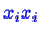 \bgroup\color{blue}$ x_i x_i$\egroup