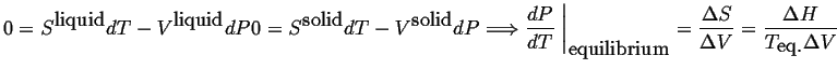 $\displaystyle \input{equations/clausius-clapeyron}$