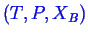 \bgroup\color{blue}$ (T, P, X_B )$\egroup