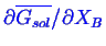 \bgroup\color{blue}$ \partial \ensuremath{\overline{G_{sol}}}/\partial X_B$\egroup