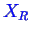 \bgroup\color{blue}$ X_R$\egroup