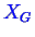 \bgroup\color{blue}$ X_G$\egroup