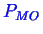 \bgroup\color{blue}$ P_{MO}$\egroup