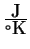 $ \frac{\mbox{J}}{{}^\circ\mbox{K}}$