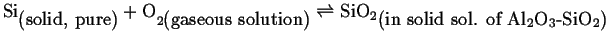 $\displaystyle \input{equations/silica-rx}$