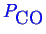 \bgroup\color{blue}$ P_{\mbox{CO}}$\egroup