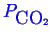 \bgroup\color{blue}$ P_{\mbox{CO}_2}$\egroup