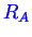 \bgroup\color{blue}$ R_A$\egroup