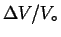 $\Delta V/\ensuremath{{V}_\circ}$