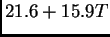 $ 21.6 + 15.9T$