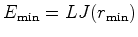 $ E_{\text{min}} = LJ(r_{\text{min}})$