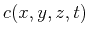 $ c(x,y,z,t)$