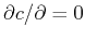 $ \partial c/\partial = 0$