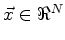 $ \vec{x} \in \Re^N$