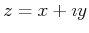 $ z = x + \imath y$