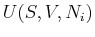 $ U(S,V,N_i)$
