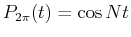 $ P_{2 \pi}(t) = \cos N t$