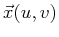 $ \vec{x}(u,v)$