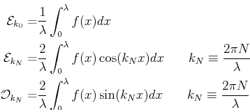 \begin{displaymath}\begin{split}\mathcal{E}_{k_0} = & \frac{1}{\lambda} \int_0^\...
...space{0.25in}} k_N \equiv \frac{2 \pi N}{\lambda}\ \end{split}\end{displaymath}
