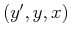 $ (y', y, x)$