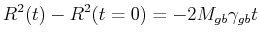 $\displaystyle R^2(t) - R^2(t=0) = -2 M_{gb} \gamma_{gb} t$