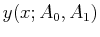 $ y(x;A_0,A_1)$
