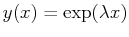 $ y(x) = \exp(\lambda x)$