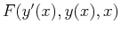 $ F(y'(x),y(x),x)$