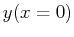 $ y(x=0)$