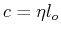 $ c = \eta l_o$