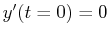 $ y'(t=0) = 0$