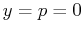 $ y=p=0$