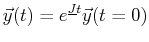 $\displaystyle \vec{y}(t) = e^{\mat {J} t} \vec{y}(t=0)$
