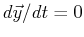 $ d\vec{y}/dt = 0$