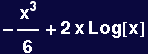 -x^3/6 + 2 x Log[x]