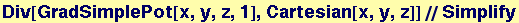 Div[GradSimplePot[x, y, z, 1], Cartesian[x, y, z]]//Simplify