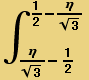 ∫_ (η/3^(1/2) - 1/2)^(1/2 - η/3^(1/2))
